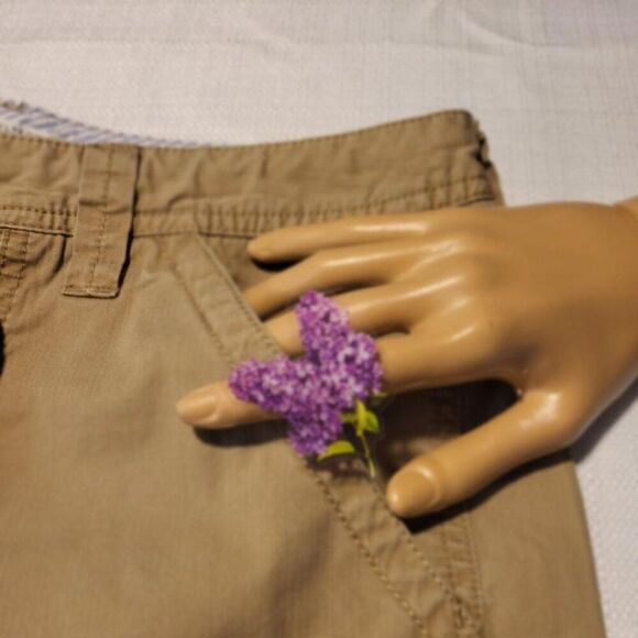 Tommy Hilfiger, Not Worn, Women's, Tan Chino Shorts, Size 12 - Picture 2 of 8